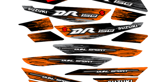 DR 150 RACING NARANJA GRIS